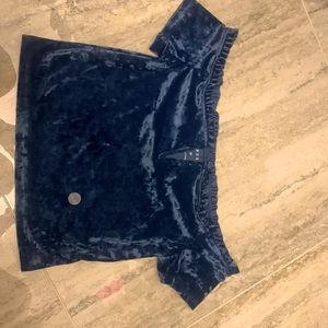 Blue velvet Aeropostale crop top